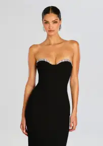 Jessalyn Dress(Black/Silver,XXS)