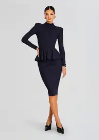 Sidra Knit Skirt(Metallic Ink,XXS)