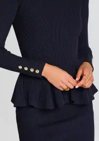 Kasha Knit Top(Metallic Ink,XXS)