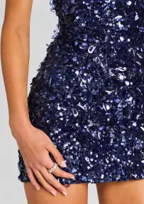 Katara Embellished Dress(Navy,XXS)