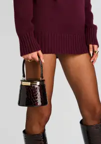 Lesla Case - Burgundy Croco