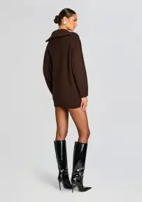Shy Oversized Sweater Dress(Ash Brown,XS/S)