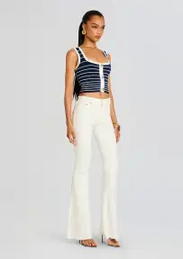 Zadie Knit Top(Metallic Navy/White,XXS)