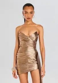 Daniele Dress(Metallic Bronze,XXS)
