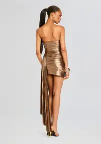 Daniele Dress(Metallic Bronze,XXS)