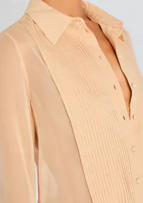 Jemma Silk Blouse(Dusty Peach,XXS)