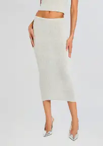 Koko Knit Tea Length Skirt