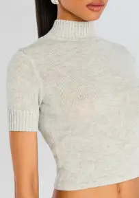 Kali Knit top(Light Grey,XXS)