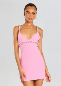 Polly Dress(Light Rose/Silver,XXS)