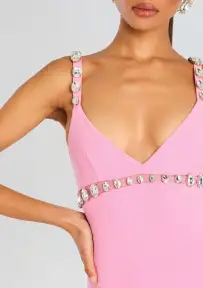 Polly Dress(Light Rose/Silver,XXS)