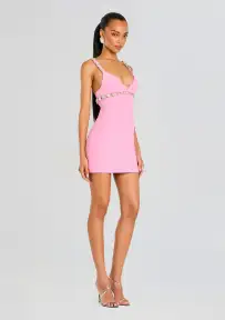 Polly Dress(Light Rose/Silver,XXS)