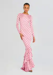 Sara Dress(Pink Polka Dots,XXS)