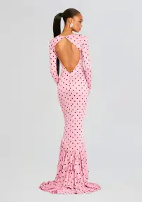 Sara Dress(Pink Polka Dots,XXS)