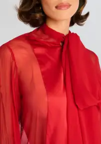 Suri Silk Blouse(Red,XXS)