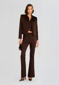Bex Satin Jacket(Ash Brown,XXS)
