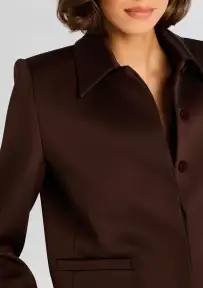 Bex Satin Jacket(Ash Brown,XXS)