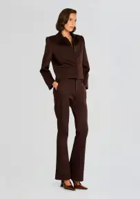 Bex Satin Jacket(Ash Brown,XXS)