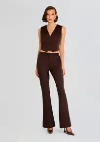 Edwina Heavy Satin Vest(Ash Brown,XXS)