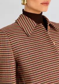 Jessamine Jacket(Camel Houndstooth,XXS)