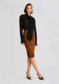 Marcella Suede Skirt(Cinnamon,XXS)