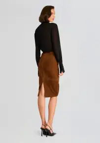Marcella Suede Skirt(Cinnamon,XXS)