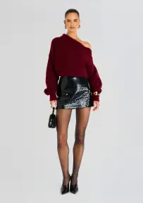 Camila Leather Skirt(Night Sky,XXS)