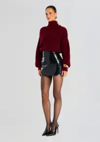 Camila Leather Skirt(Night Sky,XXS)