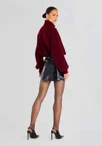 Camila Leather Skirt(Night Sky,XXS)