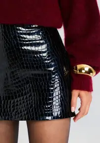 Camila Leather Skirt(Night Sky,XXS)