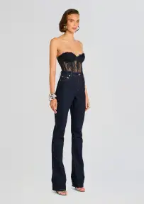 Otto Lace Bodysuit(Navy,XXS)