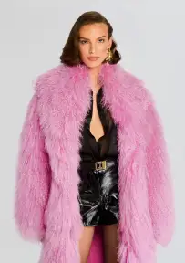Regis Fur Coat(Light Rose,XXS)