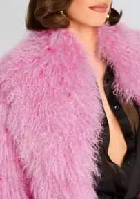 Regis Fur Coat(Light Rose,XXS)