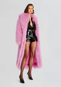 Regis Fur Coat(Light Rose,XXS)