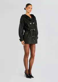 Saint Leather Jacket(Black,XXS)