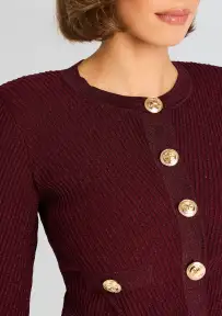Sephira Knit Jacket(Metallic Port,XXS)