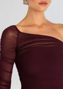 Shauna Mesh Top(Merlot,XXS)