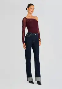 Shauna Mesh Top(Merlot,XXS)