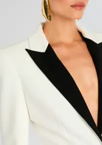 Sloan Tuxedo Jacket(White,XS)