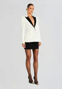 Sloan Tuxedo Jacket(White,XS)