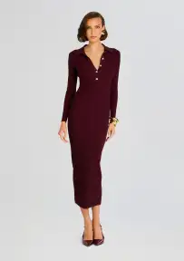 Buffy Knit Dress(Metallic Port,XXS)