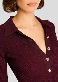 Buffy Knit Dress(Metallic Port,XXS)