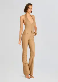 Cynthia Coated Denim Jumpsuit(Coated Tannin,XXS)
