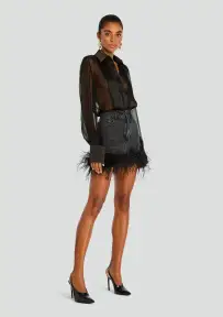 Elvie Denim Skirt(Black Feather,23)