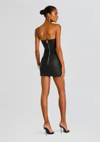James Coated Denim Mini Dress(Coated Black,XXS)