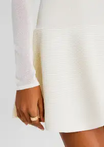 Joselyn Knit Mini Dress(Eggshell,XXS)