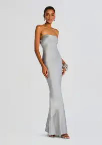 Keaton Silk Dress(Slate Grey,XXS)