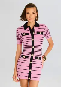 Kiersten Dress(Metallic Light Rose,XXS)