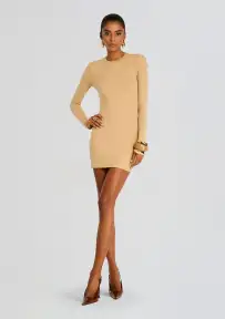 Lauren Mini Dress(Beige,XXS)