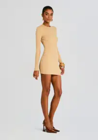 Lauren Mini Dress(Beige,XXS)