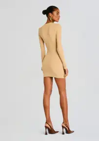 Lauren Mini Dress(Beige,XXS)